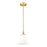 Z-Lite Fleur 1 Light 8" Pendant, Modern Gold/Opal Etched