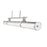 Z-Lite Benoit 1Lt 44" Linear Chandelier, Brushed Nickel/Clear