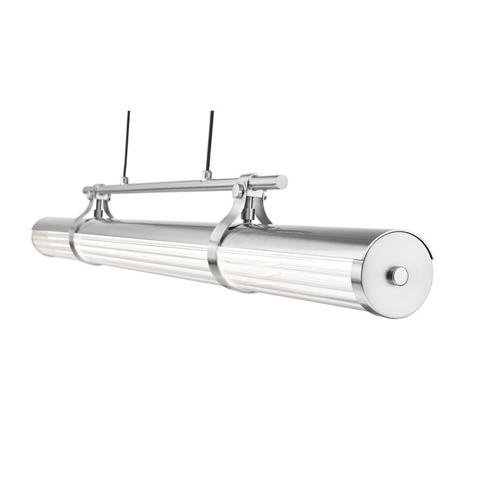 Z-Lite Benoit 1Lt 44" Linear Chandelier, Brushed Nickel/Clear