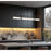 Z-Lite Benoit 1 Light 44" Linear Chandelier, Matte Black/Clear