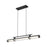 Z-Lite Benoit 1 Light 44" Linear Chandelier, Matte Black/Clear