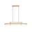 Z-Lite Benoit 1Lt 44" Linear Chandelier, Modern Gold/Clear