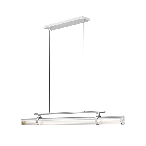 Z-Lite Benoit 1Lt 56" Linear Chandelier, Brushed Nickel/Clear - 1959-54L-BN-LED