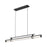 Z-Lite Benoit 1 Light 56" Linear Chandelier, Matte Black/Clear