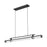 Z-Lite Benoit 1 Light 56" Linear Chandelier, Matte Black/Clear