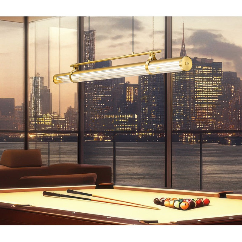 Z-Lite Benoit 1Lt 56" Linear Chandelier, Modern Gold/Clear