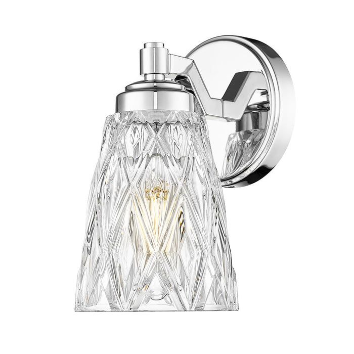 Z-Lite Andree 1 Light Wall Sconce, Chrome /Clear - 1960-1S-CH