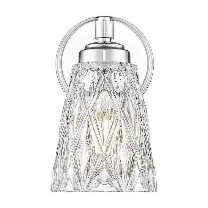Z-Lite Andree 1 Light Wall Sconce, Chrome /Clear
