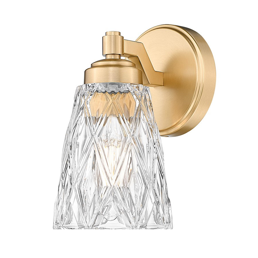Z-Lite Andree 1 Light Wall Sconce, Modern Gold/Clear - 1960-1S-MGLD