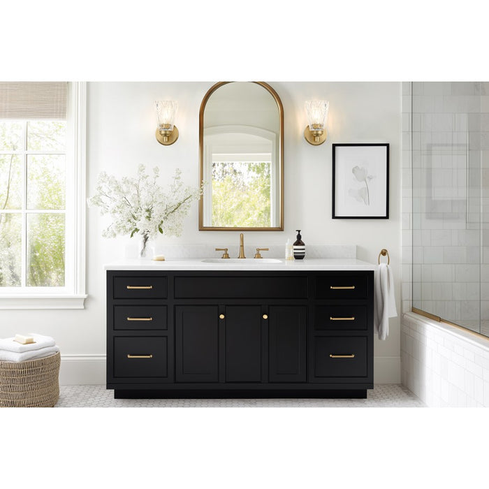 Z-Lite Andree 1 Light Wall Sconce, Modern Gold/Clear