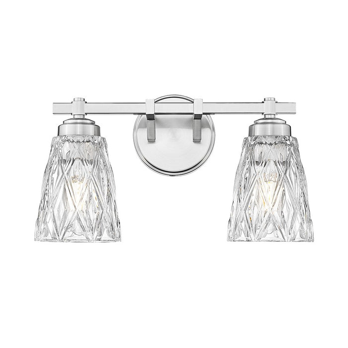 Z-Lite Andree 2 Light Vanity, Brushed Nickel/Clear