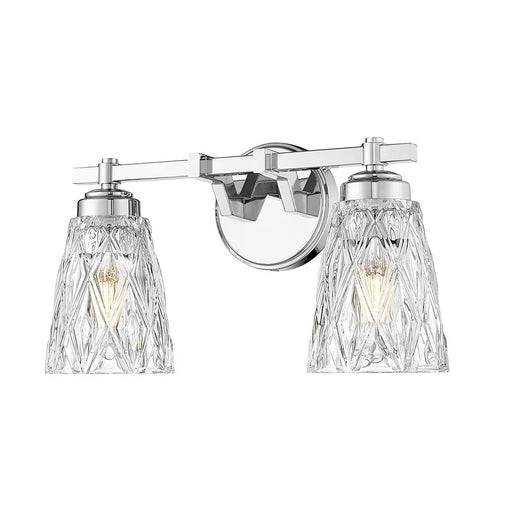 Z-Lite Andree 2 Light Vanity, Chrome /Clear - 1960-2V-CH