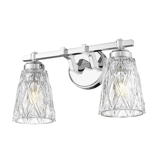 Z-Lite Andree 2 Light Vanity, Chrome /Clear