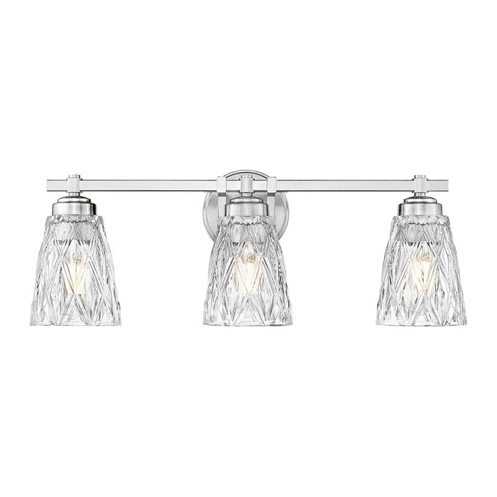 Z-Lite Andree 3 Light Vanity, Brushed Nickel/Clear
