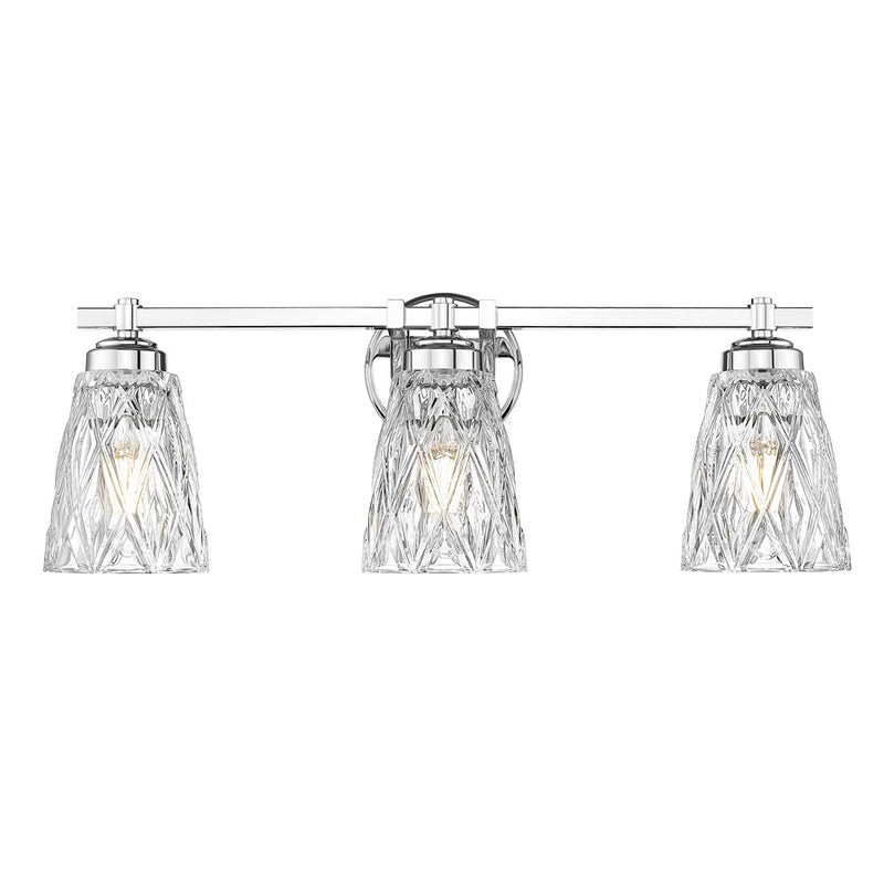 Z-Lite Andree 3 Light Vanity, Chrome /Clear