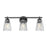 Z-Lite Andree 3 Light Vanity, Matte Black/Clear
