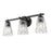Z-Lite Andree 3 Light Vanity, Matte Black/Clear