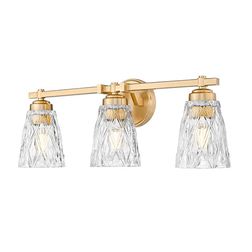 Z-Lite Andree 3 Light Vanity, Modern Gold/Clear - 1960-3V-MGLD