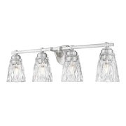 Z-Lite Andree 4 Light Vanity, Brushed Nickel/Clear - 1960-4V-BN
