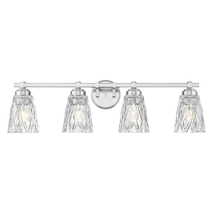 Z-Lite Andree 4 Light Vanity, Brushed Nickel/Clear
