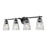 Z-Lite Andree 4 Light Vanity, Matte Black/Clear - 1960-4V-MB