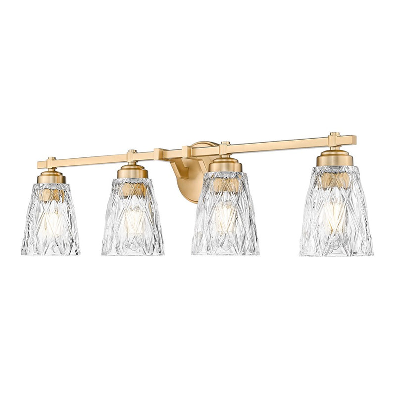 Z-Lite Andree 4 Light Vanity, Modern Gold/Clear - 1960-4V-MGLD