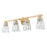 Z-Lite Andree 4 Light Vanity, Modern Gold/Clear