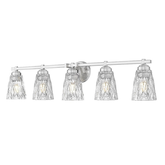Z-Lite Andree 5 Light Vanity, Brushed Nickel/Clear - 1960-5V-BN