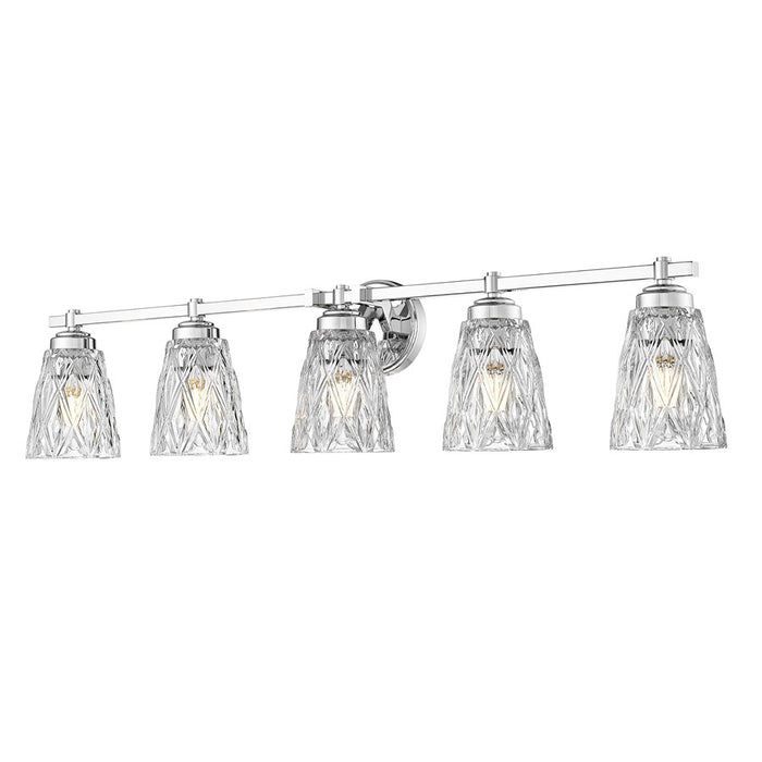 Z-Lite Andree 5 Light Vanity, Chrome /Clear - 1960-5V-CH