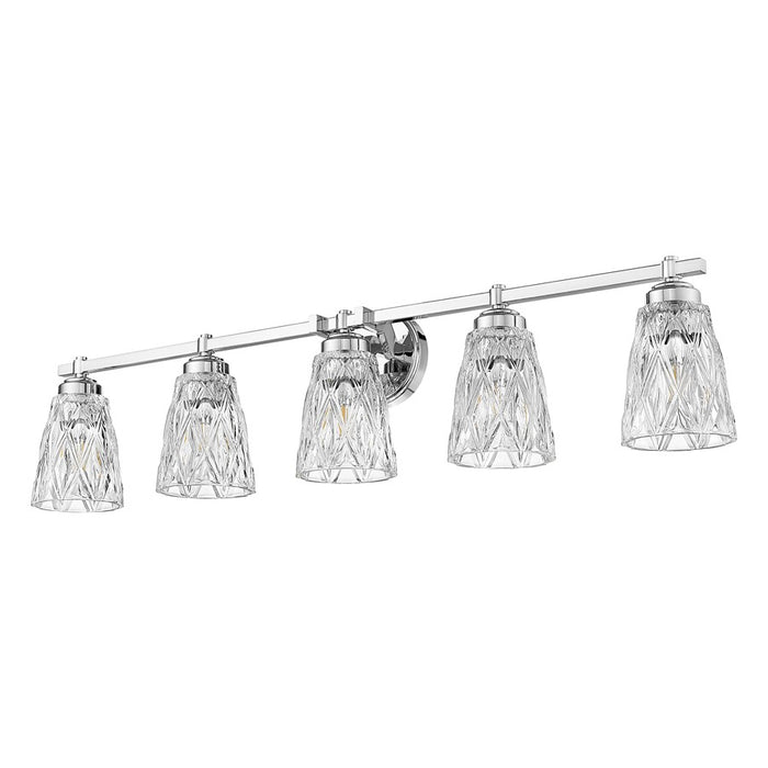 Z-Lite Andree 5 Light Vanity, Chrome /Clear
