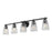 Z-Lite Andree 5 Light Vanity, Matte Black/Clear
