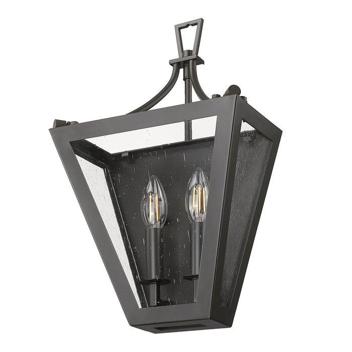 Z-Lite Montalcino 2 Light Wall Sconce, Iron Ore/Clear Seedy