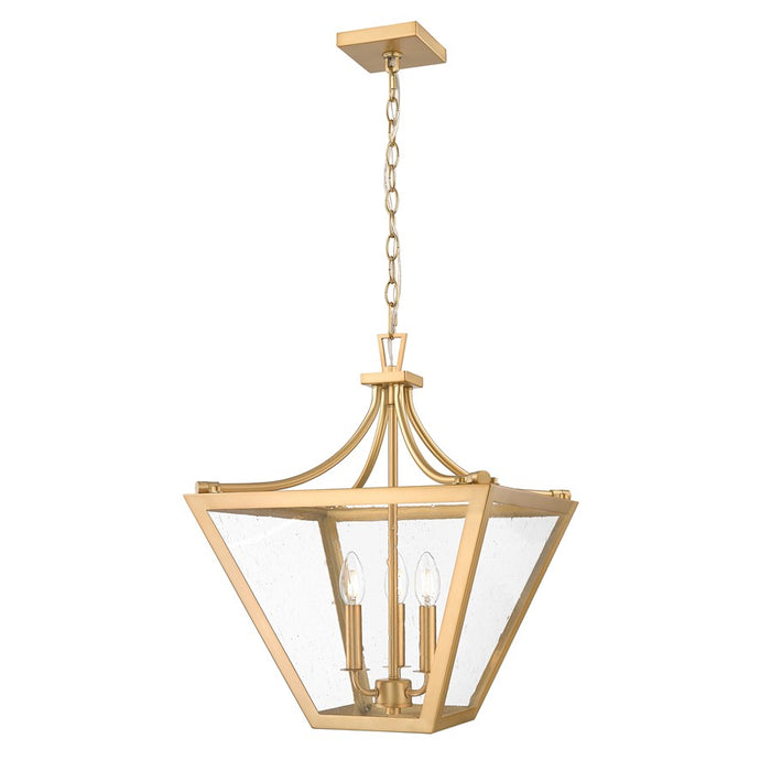 Z-Lite Montalcino 3 Light Chandelier, Rubbed Brass/Clear Seedy - 1961-3C-RB