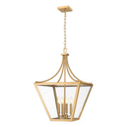 Z-Lite Montalcino 4 Light Chandelier, Rubbed Brass/Clear Seedy - 1961-4C-RB