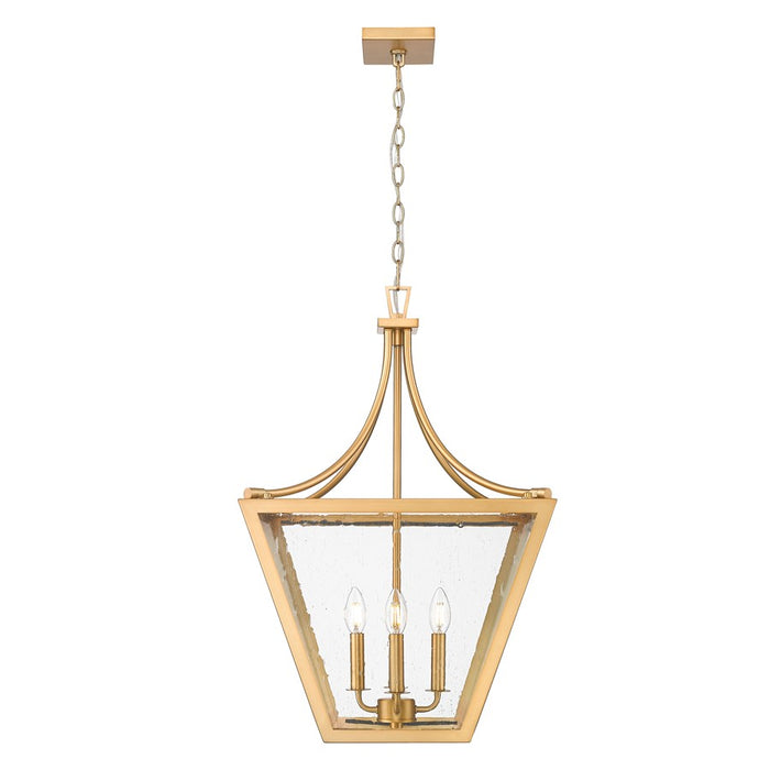 Z-Lite Montalcino 4 Light Chandelier, Rubbed Brass/Clear Seedy