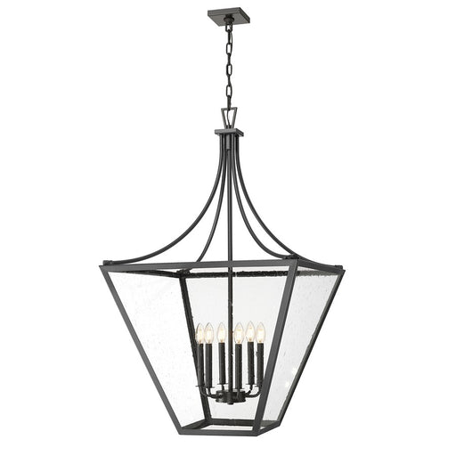 Z-Lite Montalcino 6 Light Chandelier, Iron Ore/Clear Seedy - 1961-6IO