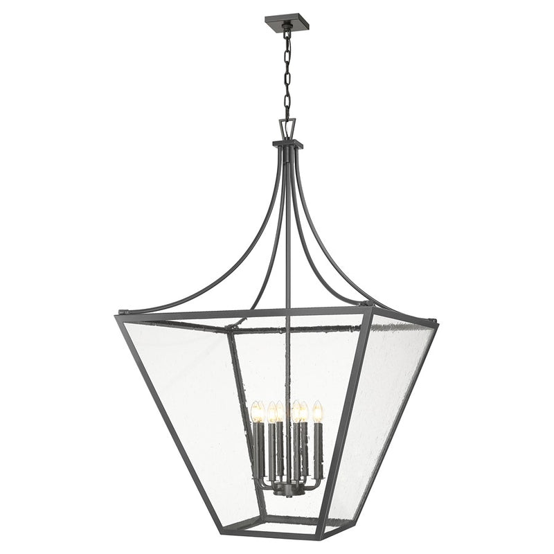 Z-Lite Montalcino 8 Light Chandelier, Iron Ore/Clear Seedy - 1961-8IO