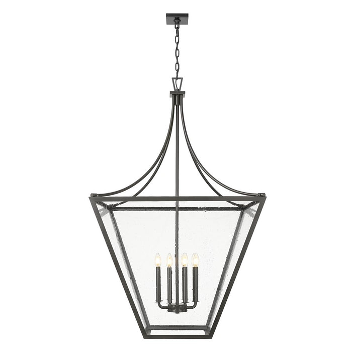Z-Lite Montalcino 8 Light Chandelier, Iron Ore/Clear Seedy