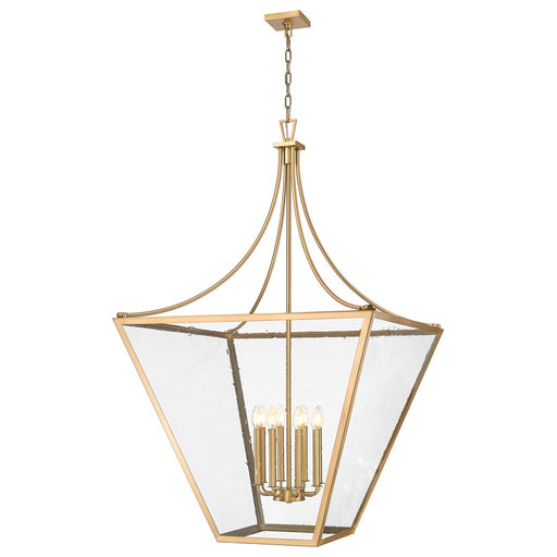 Z-Lite Montalcino 8 Light Chandelier, Rubbed Brass/Clear Seedy - 1961-8RB