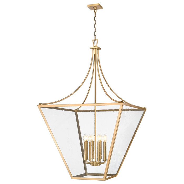 Z-Lite Montalcino 8 Light Chandelier, Rubbed Brass/Clear Seedy - 1961-8RB