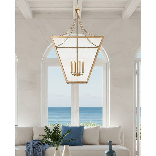Z-Lite Montalcino 8 Light Chandelier, Rubbed Brass/Clear Seedy