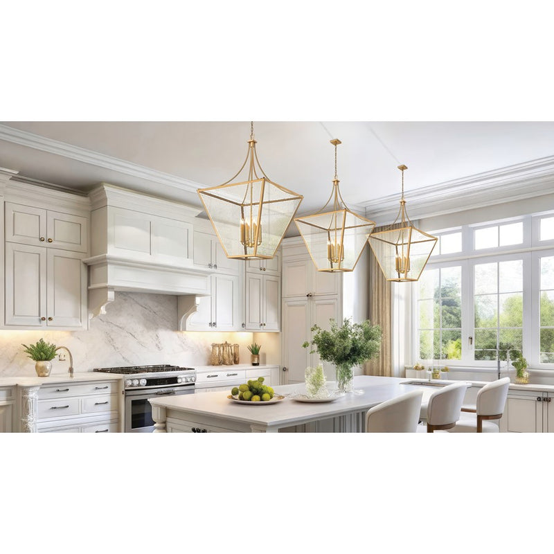 Z-Lite Montalcino 8 Light Chandelier, Rubbed Brass/Clear Seedy