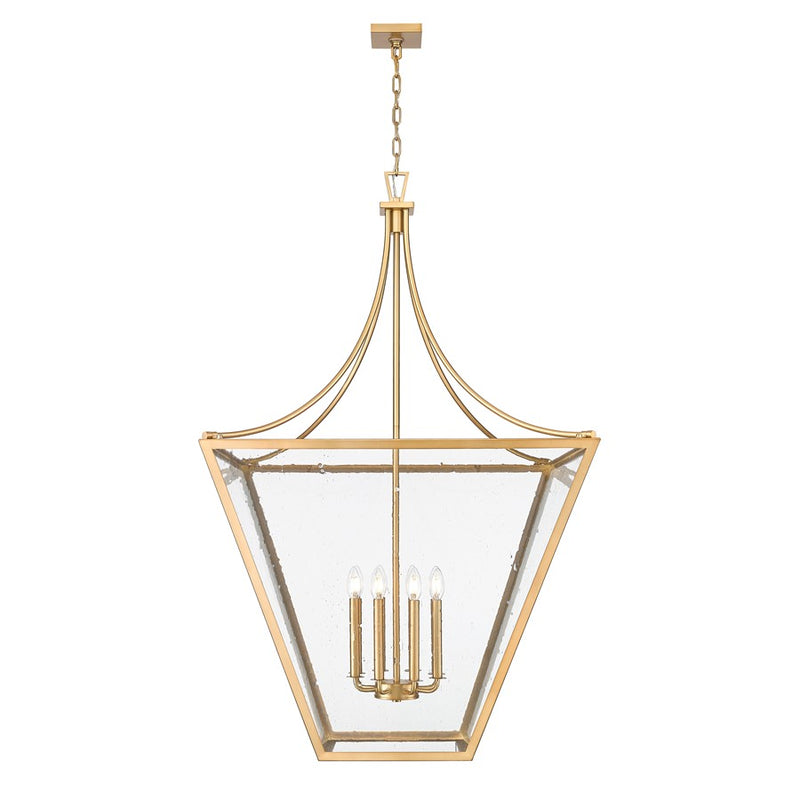 Z-Lite Montalcino 8 Light Chandelier, Rubbed Brass/Clear Seedy
