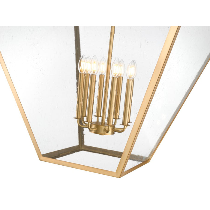 Z-Lite Montalcino 8 Light Chandelier, Rubbed Brass/Clear Seedy