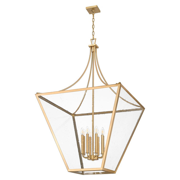 Z-Lite Montalcino 8 Light Chandelier, Rubbed Brass/Clear Seedy
