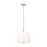 Z-Lite Linden 1 Light 12" Pendant, Brushed Nickel/White - 1962P12-BN-LED