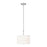 Z-Lite Linden 1 Light 12" Pendant, Brushed Nickel/White