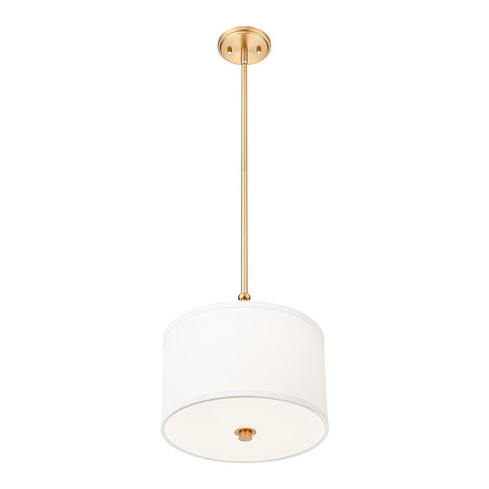 Z-Lite Linden 1 Light 12" Pendant, Modern Gold/White
