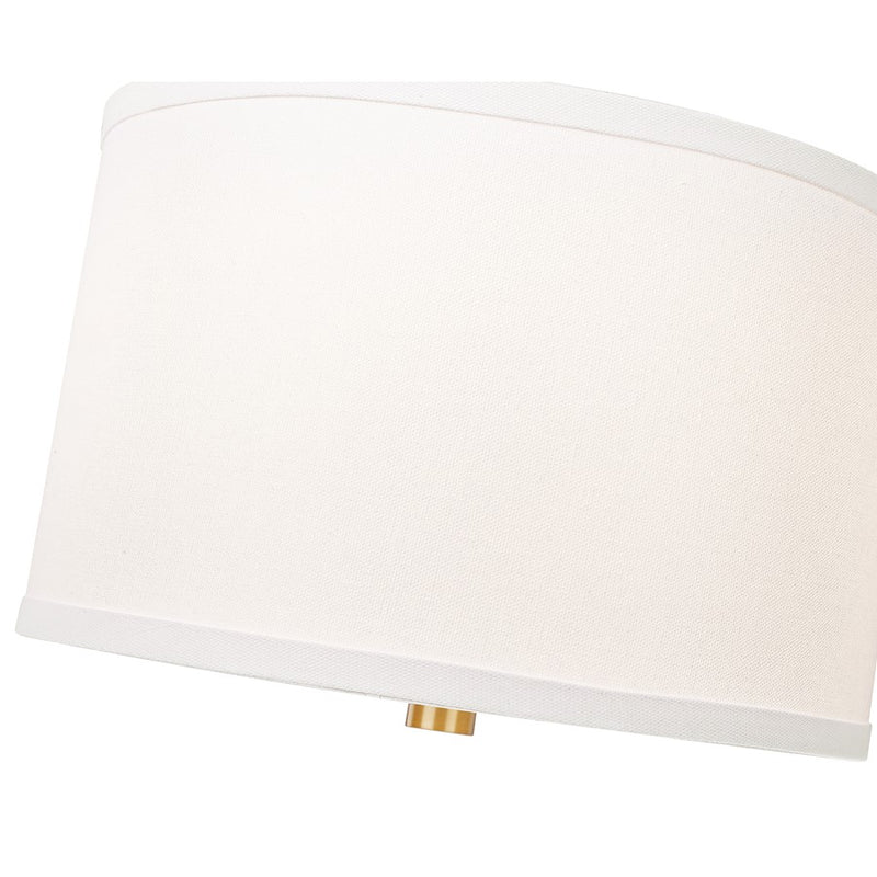 Z-Lite Linden 1 Light 12" Pendant, Modern Gold/White