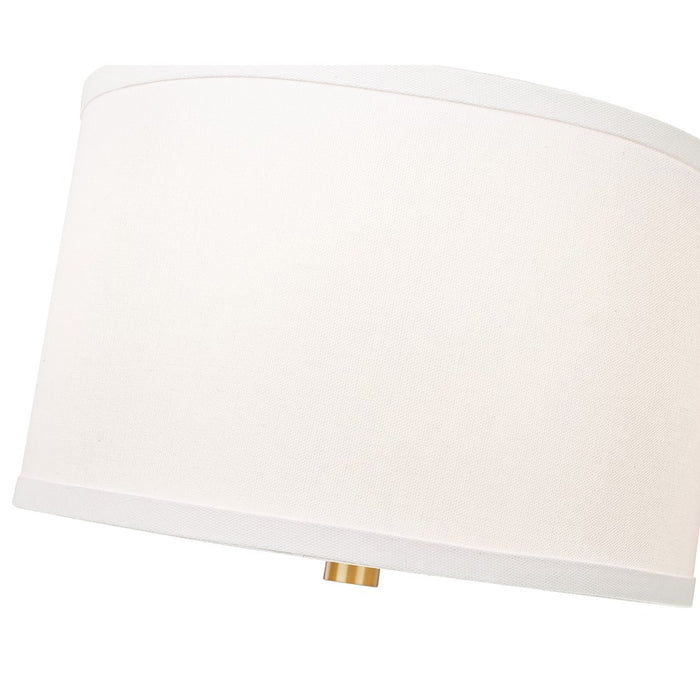 Z-Lite Linden 1 Light 12" Pendant, Modern Gold/White